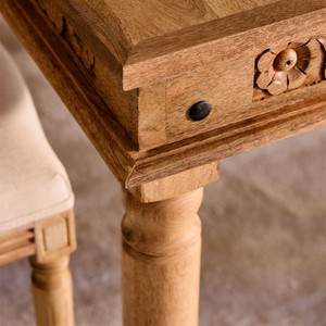Mesa de comedor rectangular Vandana Hexa Altis de 160x90 cm en madera de mango Taraz - Product Image 2