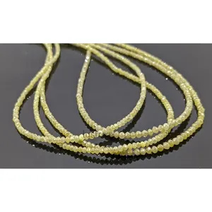 Cuentas de diamante amarillo en forma de cubo: crudas, sin cortar, hilo de 15 pulgadas, para fabricación de joyería, venta al por mayor, suministro a granel - Product Image 3