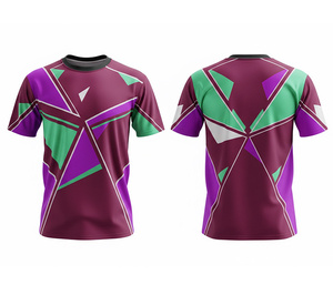 Custom Printed Sublimation Crew Neck T-Shirts Wholesale | <b>Men</b> Women Youth Sizes | Lightweight Quick Dry - Product Image 4