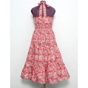 Customized Summer Floral Midi Dress Natural Cotton Sleeveless Soft and Comfortable <b>Sweet</b> Eco-Friendly Women's Dress - Product Image 5