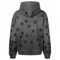 Ensemble de survêtement Y2K personnalisé pour homme, style streetwear, avec sweat à capuche délavé et pantalon de survêtement évasé à jambe large, vêtements vintage hip-hop épais