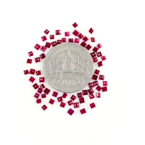 Rubis naturels non traités du Mozambique, carrés calibrés de 3,5 mm, pierres précieuses de rubis naturelles facettées pour la fabrication de bijoux, prêtes à l'emploi - Product Image 3