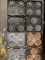 Livre de dés rotatif Diceroulette, dés D4 D6 D8 D10 D12 D20 D%, accessoires de jeu de société TRPG, 7 en 1, en forme de livre