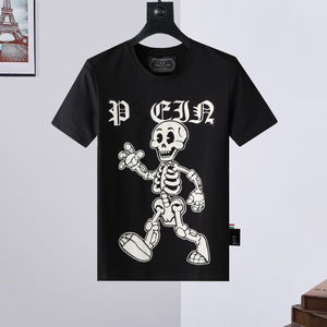 Camiseta de Hombre con Esqueleto de Diamantes de Imitación, Diseño Gótico con Cristales, Estilo Hip Hop, Algodón, Streetwear, Top 2026 - Product Image 4