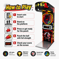 Machine de boxe BLEE à fort rendement, testeur de force commercial, jeu d'arcade avec écran LED pour centre de divertissement