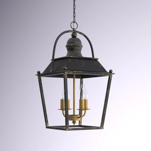 Farol de hierro con tres portavelas para decoración del hogar - Product Image 5