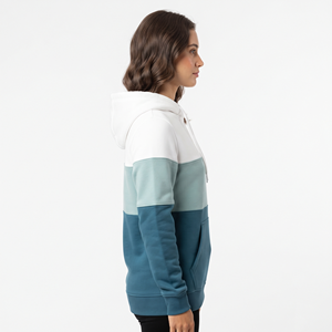 Sweat-shirt à capuche décontracté pour femme, trois couleurs, uni, à manches longues, coupe classique, vente en gros de vêtements - Product Image 3