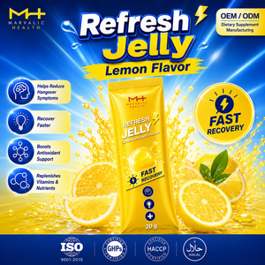 Gel Refrescante Maryalic Health 30g/20g, Recuperación Rápida, Sabor Naranja, Limón y Uva, Suplemento Dietético en Sobres, Tecnología de Tiras de Gel - Product Image 3