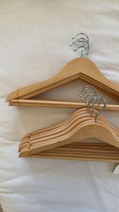 Cintres en bois double niveau au meilleur prix, cintres de rangement pour placard, cintres en bois avec crochet, cintres pour salle de bain et magasin de vêtements - Product Image 4