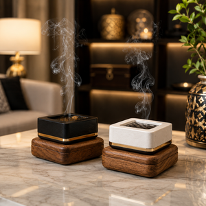Quemador de incienso árabe decorativo de latón Mabkhara con base de madera para mesa, quemador de Bakhoor para spas, hoteles, decoración islámica del hogar, venta al por mayor. - Product Image 5