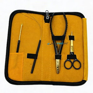 High Quality Stainless Steel Micro Bead Hair Extension <b>Pliers</b> <b>Set</b> Black Gold-Sustainable Reusable Hair Extension Tools Kit - Product Image 1