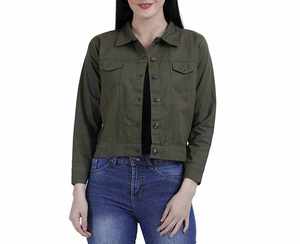 Women Loose Fit Denim Jacket Casual Streetwear Fashion Outerwear Custom Logo Blue Jean Jacket Supplier - Product Image 1