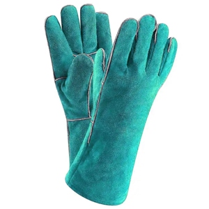 Gants de soudure en cuir de vachette bleu de haute qualité, équipement de protection individuelle professionnel, gants de sécurité résistants - Product Image 3