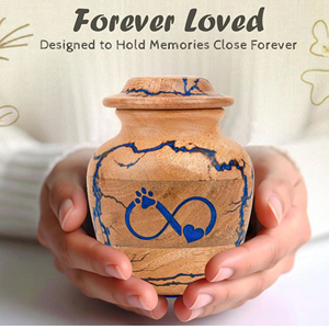 Eco Friendly Biodegradable Wooden Urn Wooden Memorial Urn for Home Display Solid Wood Ashes Urn with Brass Plate by AYAANS - Product Image 3