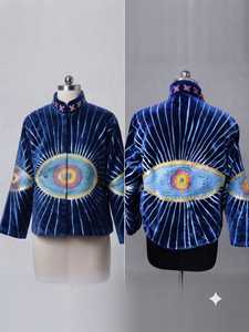 Chaqueta Suzani de Terciopelo Azul Rey al por Mayor para Mujer, Chaqueta Bordada de Diseñador Premium, Ropa Exterior Étnica Tradicional Multicolor - Product Image 5
