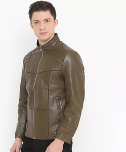 Chaqueta de Cuero Vacuno para Hombre, Nueva, a la Moda, con Logotipo Personalizado, 100% Cuero Genuino, Estilo Bomber Casual, Cierre de Cremallera, Plumas de Primavera - Product Image 4