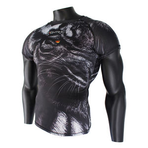 Ensemble short et rashguard pour homme, compression, séchage rapide, extensible, polyester écologique, logo personnalisé pour BJJ MMA Grappling - Product Image 3