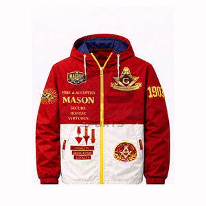 Chaqueta Cortavientos Masónica Personalizada, Ligera e Impermeable, con Logotipo Masónico Bordado, Fabricante OEM al por Mayor - Product Image 1