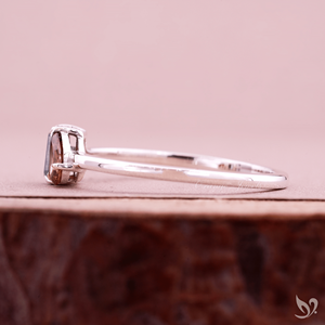 Green <b>Emerald</b> and Pear Cut Lab Grown Diamond Toi et Moi <b>Ring</b> Two Stone Engagement <b>Ring</b> Sterling <b>Silver</b> 925 Ready to Ship - Product Image 3