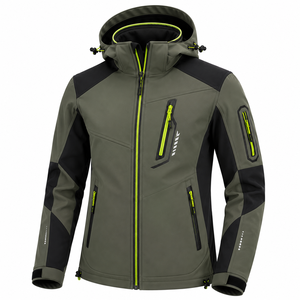 Chaqueta Softshell Unisex al por Mayor, Forro Polar Cálido, Resistente al Agua, con Capucha, Ropa de Trabajo para Exteriores, Cortavientos de Invierno, Fabricante, Venta al por Mayor - Product Image 4