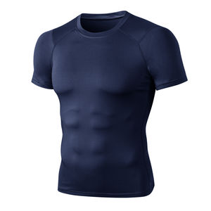 Fabricant de t-shirts de compression à manches courtes pour hommes sur mesure en gros, étiquette privée - Product Image 2