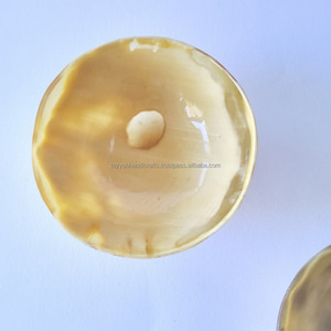 ชามฮอร์นคุณภาพพรีเมียม รักษ์โลก ลายดอกไม้และสไตล์ทะเล ขัดเงา - Product Image 5