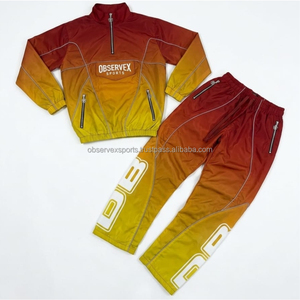 Chaqueta Cortavientos Deportiva Personalizada con Logotipo al por Mayor, Ropa Deportiva para Correr, Chaqueta Cortavientos Ligera, Conjunto de Chándal - Product Image 2