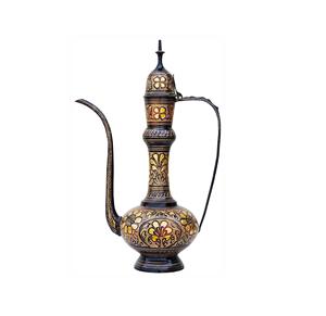 Pichet décoratif indien artisanal en laiton antique, carafe à eau vintage, pichet traditionnel Pital Aftaba, objet de décoration pour la maison - Product Image 6