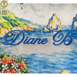 Custom Canvas Beach Tote <b>Bag</b> 40x33x18cm 280 GSM PP Laminated Recycled Polycotton Printed Embroidered Wholesale OEM Private Label - Product Image 3