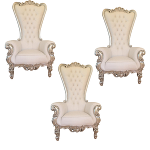 Chaise de trône de mariage roi et reine chaise de trône en bois de teck massif chaises à dossier haut de haute qualité meubles de luxe - Product Image 3