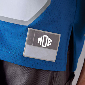 Maillot de football américain personnalisé de qualité supérieure pour homme, haut respirant en maille à manches courtes, style streetwear vintage, t-shirts amples - Product Image 5