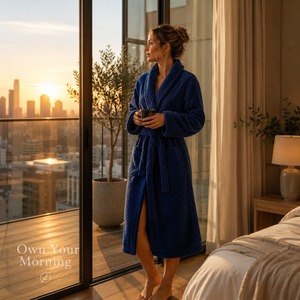 Direct Factory Supply Luxury Cotton <b>Bathrobe</b> for Adults Soft Terry <b>Toweling</b> Dressing Gown with High Absorbency Available at Sale - Product Image 2