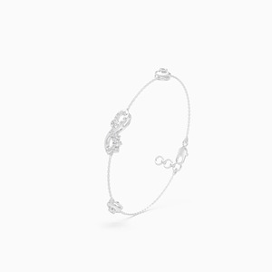 Bracelet moderne style Infinity avec diamants de laboratoire de 0,36 carat en or jaune 9 carats, or blanc et or rose - Product Image 2