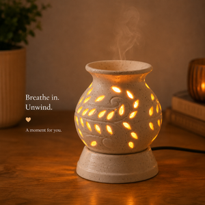 Ensemble de bougies et diffuseurs de parfum de qualité supérieure avec diffuseur d'huile aromatique électrique en céramique |   Brûleur d'huiles essentielles artisanal, décoration d'intérieur - Product Image 2