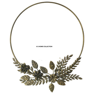Guirnalda Colgante de Diseño Estándar de Estilo Nuevo, Decoración Navideña en Forma Redonda, Metal de Hierro en Blanco para Sublimación - Product Image 1