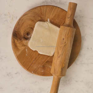 Handcrafted Mango Wood Chakla Belan Set Traditional <b>Rolling</b> <b>Board</b> and <b>Pin</b> for Roti Chapati Kitchen and Home Cooking Decor - Product Image 6