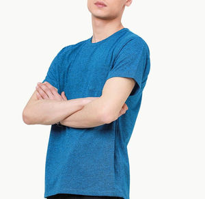 Custom Labels Cropped Boxy Wholesale 220g High Quality Plain Pima Cotton T-<b>shirt</b> Slim Fit <b>Shirt</b> <b>for</b> <b>Men</b> - Product Image 3