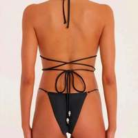 Setelan Burkini Gaya Seksi Ukuran Reguler untuk Pantai, Produsen Grosir Harga Terjangkau, Celana High Cut Pria Anti Angin di Bagian Depan