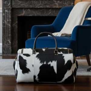 Bolsa de Viaje de Cuero Genuino Hecha a Mano, Ligera, Estilo Vintage, de Gran Capacidad, con Cierre, Portátil - Product Image 3