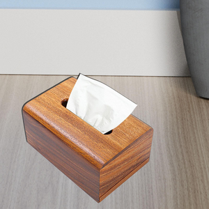 Porte-mouchoirs en bois d'acacia de luxe fait main, porte-ustensiles de table écologique, taille et logo personnalisés acceptés, artisanat - Product Image 4