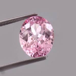 Morganite naturelle rose pêche, taille ovale, pierre précieuse en vrac de qualité supérieure, certifiée IGI, légère, pour la fabrication de bijoux - Product Image 2