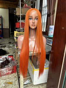 2024 Venta al por mayor de cabello humano vietnamita crudo naranja recto Full HD pelucas transparentes para mujer calidad HD para mujeres negras - Product Image 6