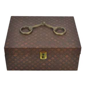 Home Accessories Decorative Leather Box Pure Leather Storage Jewelry Display Luxury Gift Boxes & <b>Bins</b> Silver Horse Bit Style - Product Image 4