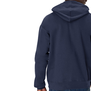 Sweat-shirt à capuche bleu marine pour homme, coupe classique, en molleton de coton, décontracté, pour l'automne, avec poche avant et capuche à cordon de serrage - Product Image 4