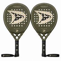 Raquette de padel en fibre de carbone 12K vert olive, forme goutte d'eau, noyau en mousse EVA 38 mm, 365 g, surface rugueuse, fournisseur de raquettes de tennis Palas