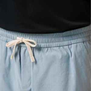 Shorts d'été pour hommes en coton 100% de haute qualité, unis, décontractés, pour affaires et occasions sociales, taille élastique, 10 couleurs, très tendance - Product Image 4