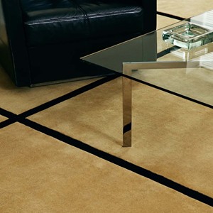 Tapis en laine de chameau Cadro, tapis moderne tufté à la main, tapis de qualité supérieure pour salon, chambre à coucher, décoration contemporaine pour la maison - Product Image 1