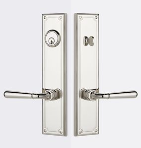 Poignée de tirage à levier double en laiton et acier inoxydable, personnalisable, pour meubles et maison, avec serrure de passage et de confidentialité – Meilleures ventes - Product Image 1