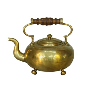 Tetera de Diseño Simple, Vintage y Única, para Servir Té, Tetera de Latón Puro de Estilo Árabe para Uso Doméstico - Product Image 1