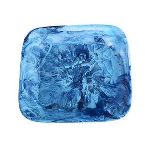 Tazón de servicio de epoxi de resina artesanal de lujo, diseño sostenible para cenas de bodas y presentación de comida diaria - Product Image 3